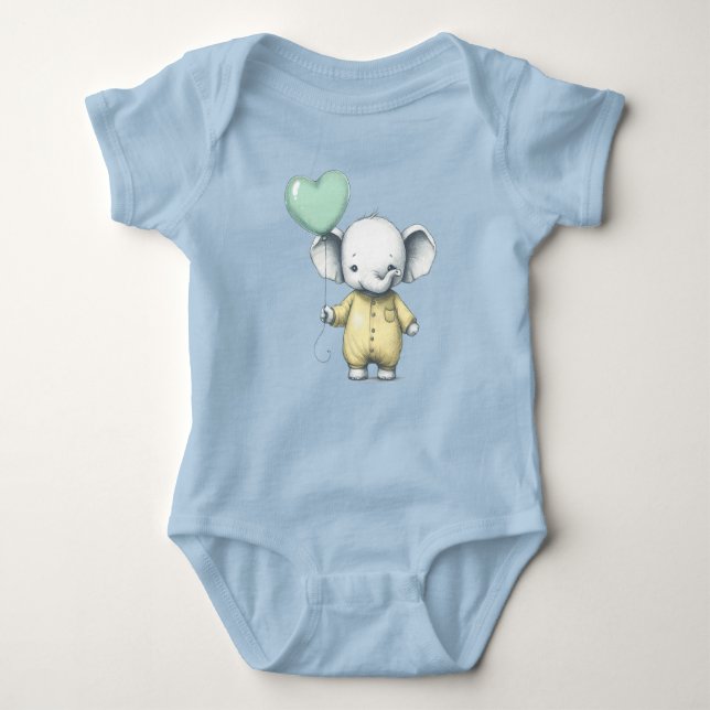 Elephant Baby Bodysuit (Front)