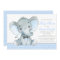 Elephant Baby Boy Shower Invitations