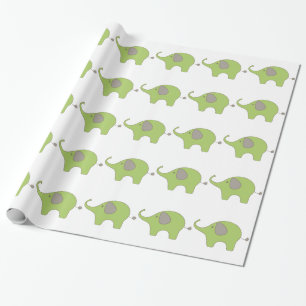 Elephant Baby Glossy Wrapping Paper, 2' x 6' Roll Paper