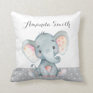 Elephant Baby Gray Cushion