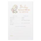 Elephant Baby Predictions & Advice Shower Game