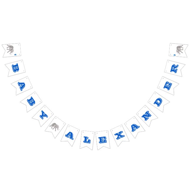 Elephant Baby Shower Banner Bunting Flags (All)