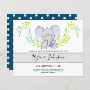 Elephant Baby Shower Budget Invitation