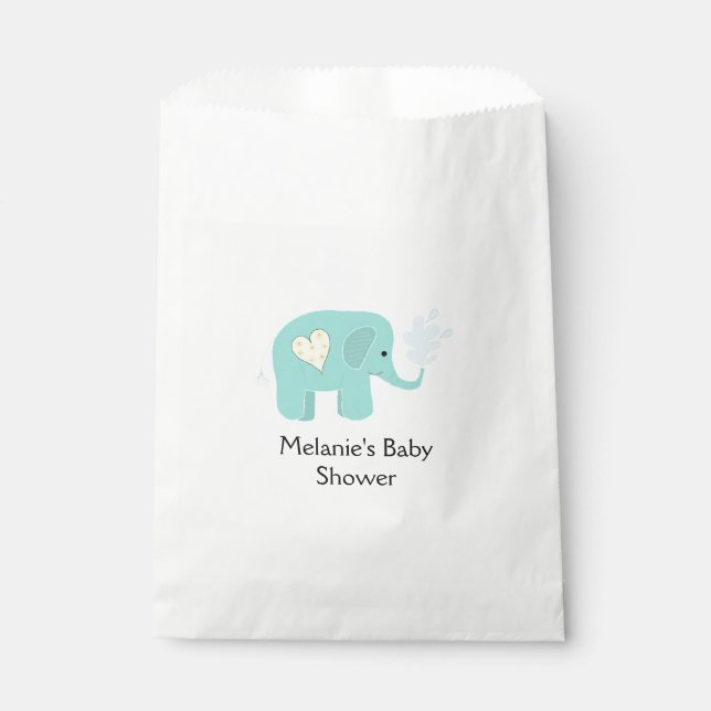 Elephant Baby Shower Favour Bag (Front)