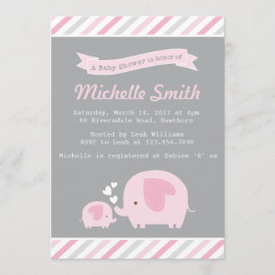 Elephant Baby Shower Invitation