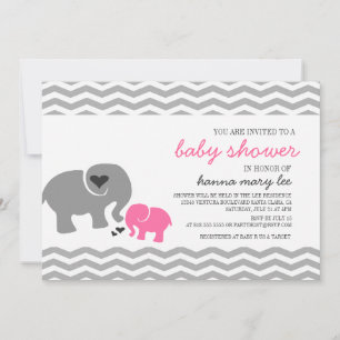 Elephant Baby Shower Invitation