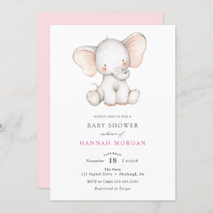 Elephant Baby Shower invitation