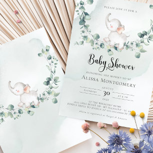 Elephant Baby Shower Invitation