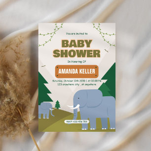 Elephant Baby Shower Invitation
