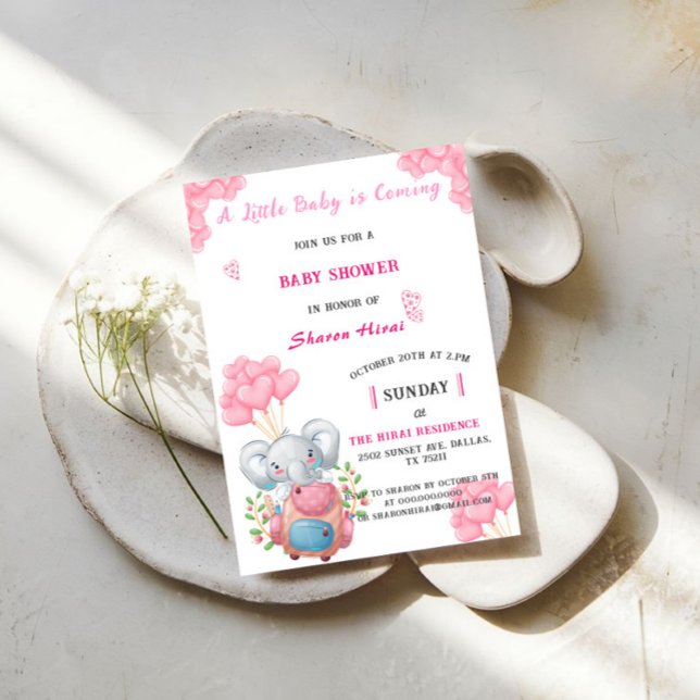 Elephant Baby Shower Invitation (Creator Uploaded)