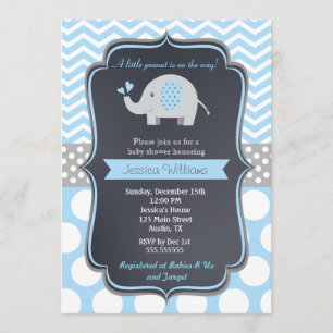 Elephant Baby Shower Invitations