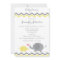 Elephant Baby Shower Invite | Yellow Grey Chevron