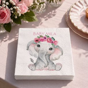 Elephant Baby Shower Napkin