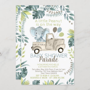 Elephant Baby Shower Parade Invitation