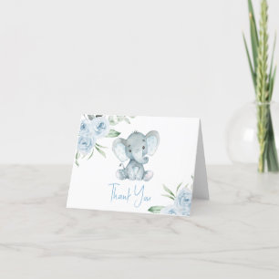 Elephant Baby Shower Thank You Card