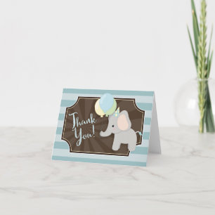 Elephant Baby Shower Thank You Card