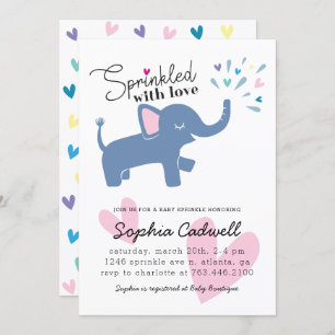 Elephant Baby Sprinkle Invitation