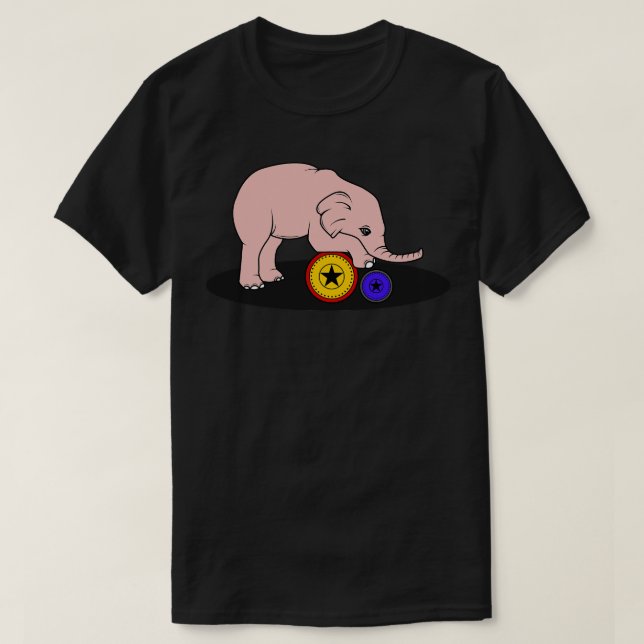 Elephant baby with a ball from the circus T-Shirt (Design Front)