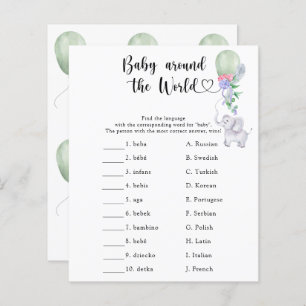 Elephant & Balloon - Baby around the world game