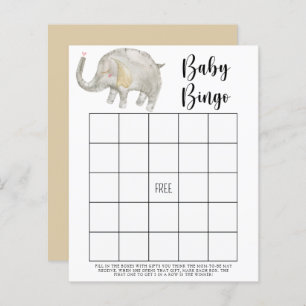 Elephant balloon - Baby shower bingo game
