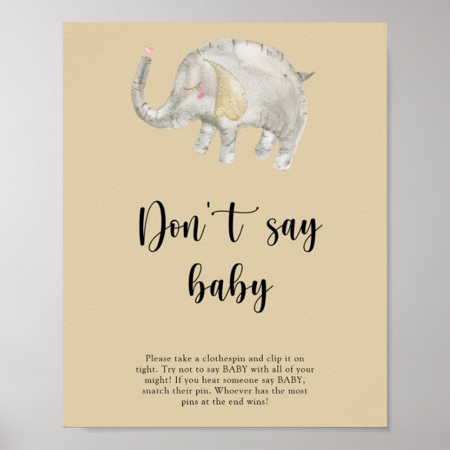 Elephant Balloon - Don't say baby Poster (Front)