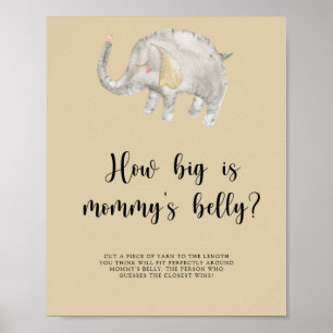 Elephant Balloon How big is mummy's belly game Poster