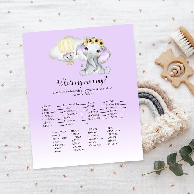 Elephant Balloon Who's My Mummy Purple Baby Game (Creator Uploaded)