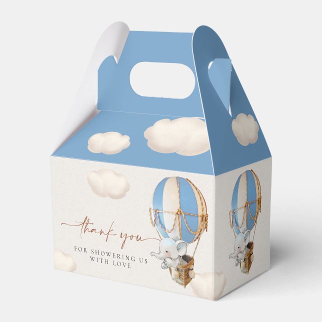Elephant Balloons Favour Box (Front Side)