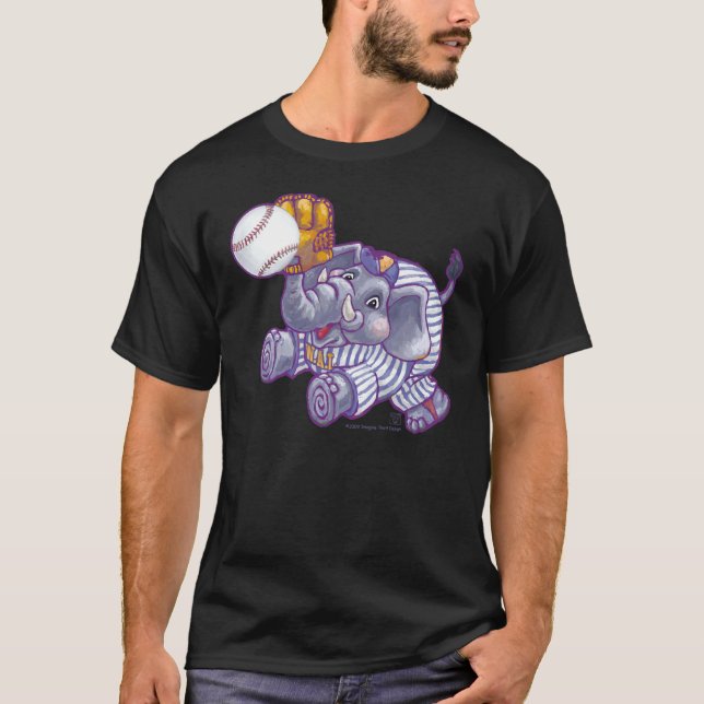 Elephant Baseball Star T-Shirt (Front)