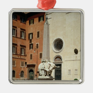 Elephant Bearing an Egyptian Obelisk, 1667 Metal Tree Decoration