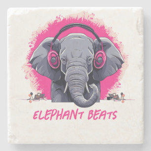 Elephant Beats DJ Stone Coaster