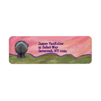 Elephant Behind Personalised Address Labels