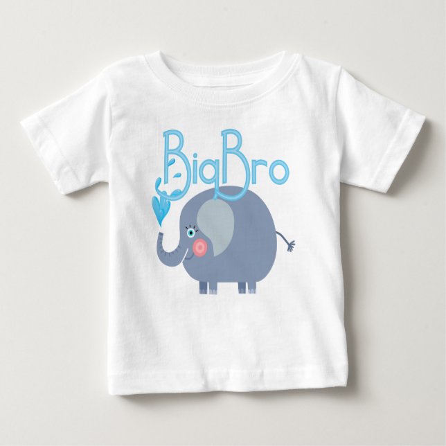 Elephant Big Bro Baby T-Shirt (Front)