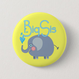 Elephant Big Sis 6 Cm Round Badge