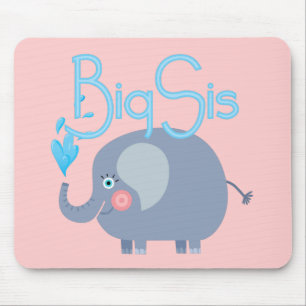 Elephant Big Sis Mouse Pad
