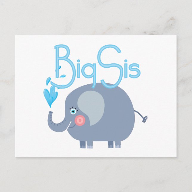 Elephant Big Sis Postcard (Front)