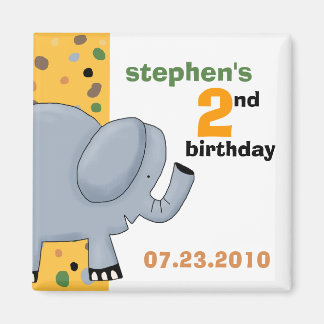 Elephant • Birthday Invitation Magnet