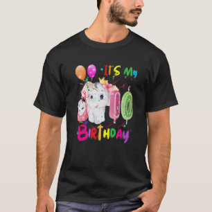 Elephant Birthday It's My 10Th Birthday Girls Elep T-Shirt