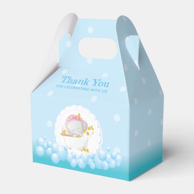 Elephant Birthday Thank you Favour Box (Front Side)