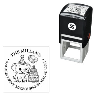 Elephant  Birthday theme Self-inking Stamp
