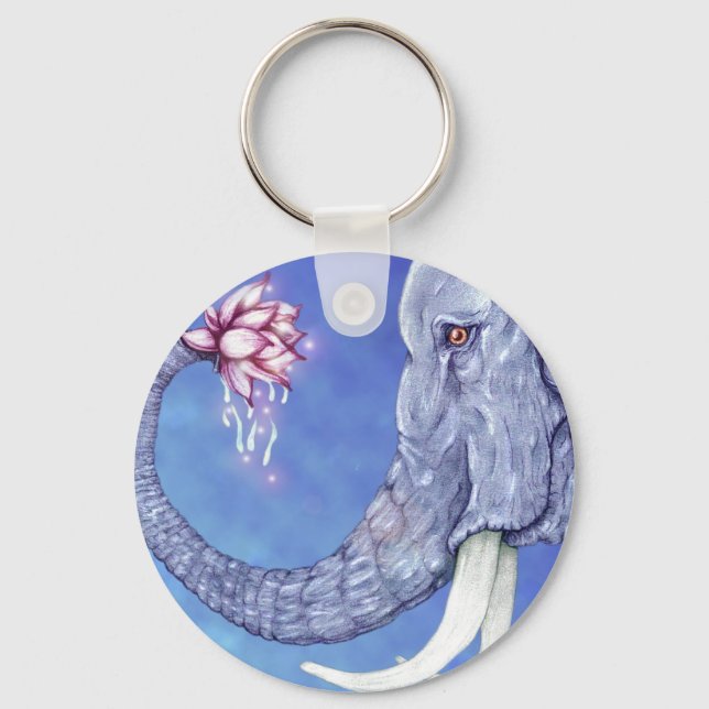 Elephant *Blessings Be* Key Ring (Front)