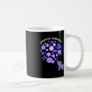 Elephant Blowing Up Purple Balloons Overdose Aware Coffee Mug