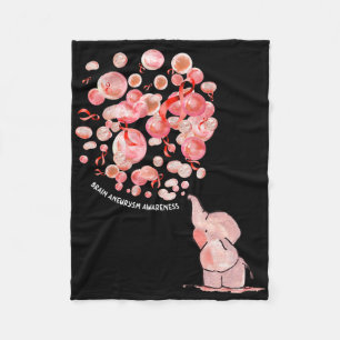 Elephant Blows Up Burgundy Bylloons Brain Aneurysm Fleece Blanket