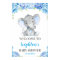 Elephant Blue Boy Baby Shower Sprinkle Welcome