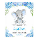 Elephant Blue Boy Baby Shower Sprinkle Welcome