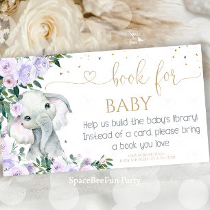 Elephant Blush Purple Lavender Enclosure Card