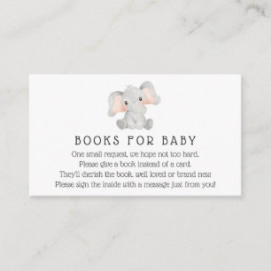 Elephant Books for Baby Enclosure Card
