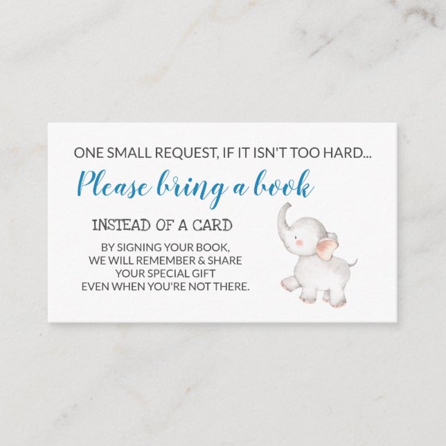 Elephant Books for Baby Request Enclosure Card (Front)