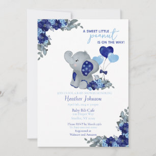 Elephant Boy Baby Shower Invitation