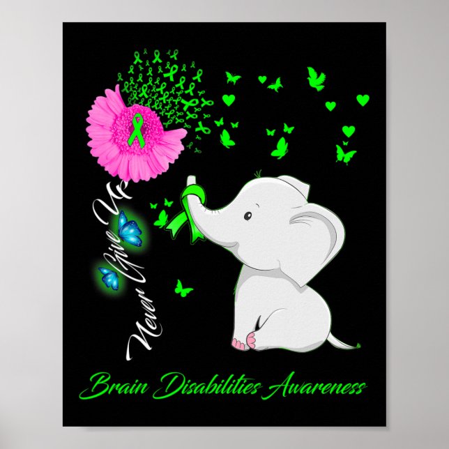 Elephant Brain Disabilities Awareness  Poster (Front)